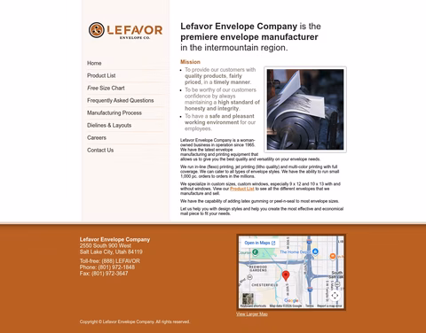 Lefavor-Envelope-Company Homepage 1440px