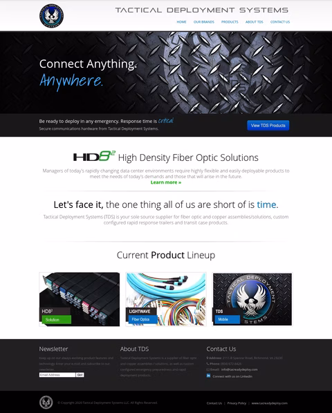 Tactical-Deployment-Systems Homepage 1440px