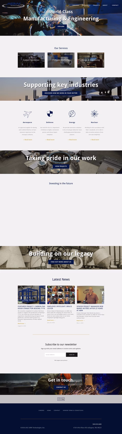 Abw-Technologies Homepage 1440px
