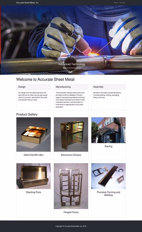 Accurate-Sheet-Metal Homepage 1440px