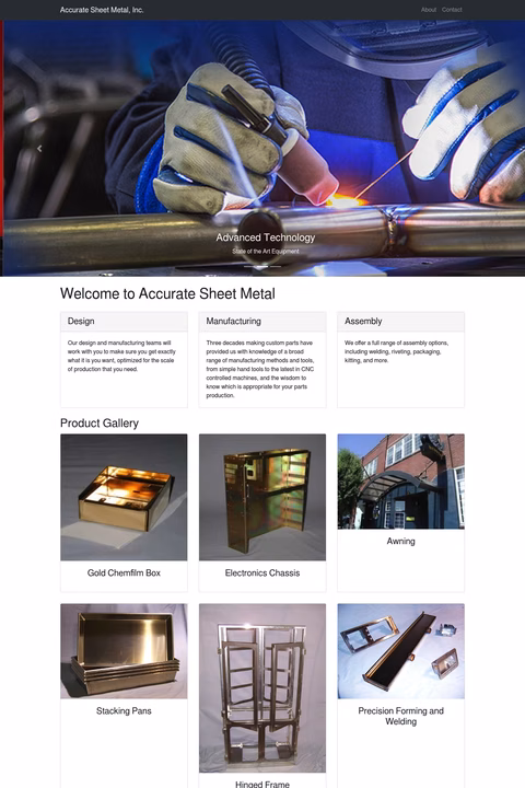Accurate-Sheet-Metal Homepage 1440px
