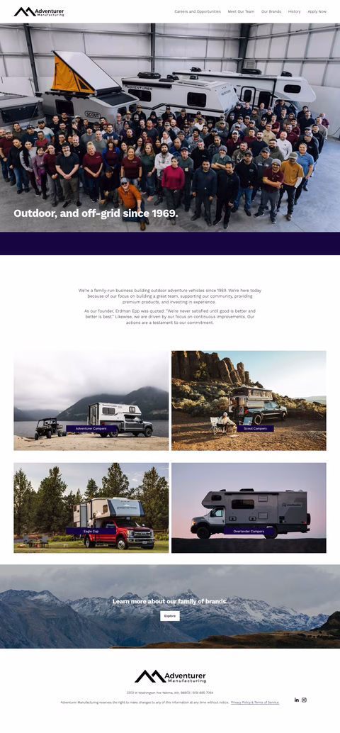 Adventurer-Manufacturing Homepage 1440px