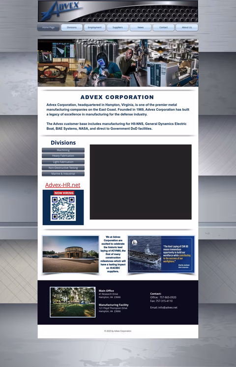Advex Homepage 1440px