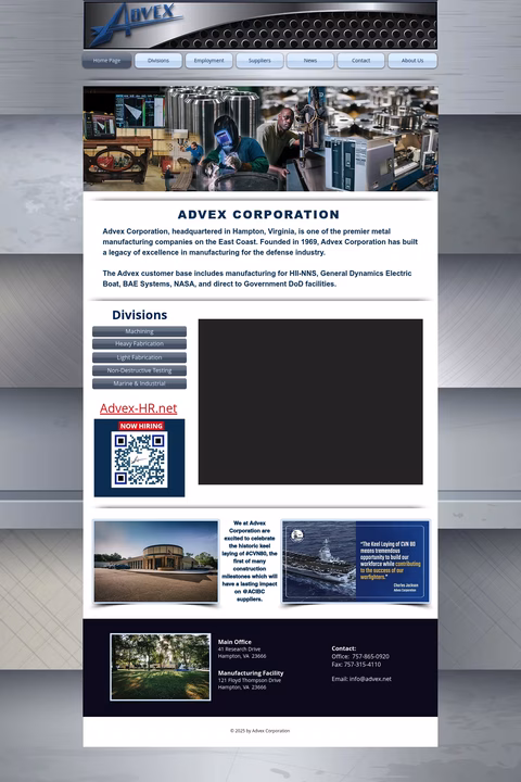 Advex Homepage 1440px