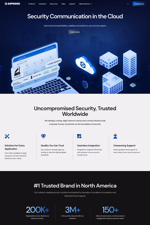 Aiphone Homepage 1440px