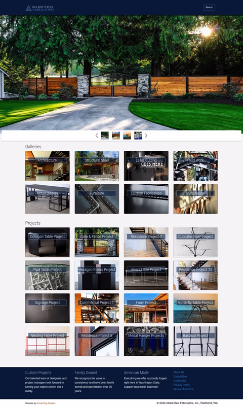 Allied-Steel-Fabricators Homepage 1440px