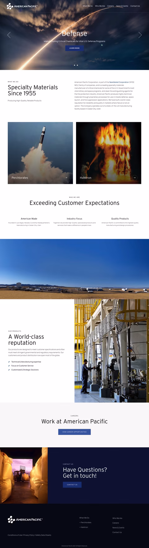 American-Pacific Homepage 1440px