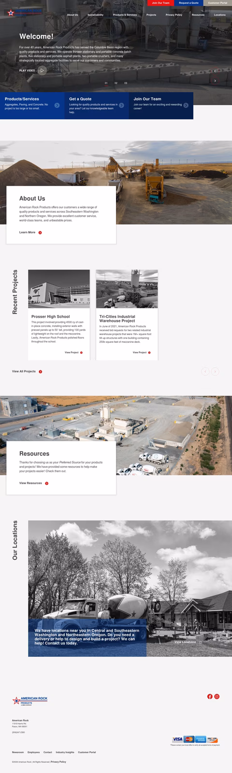 American-Rock-Products Homepage 1440px