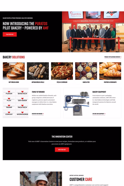 Amf-Bakery-Systems Homepage 1440px