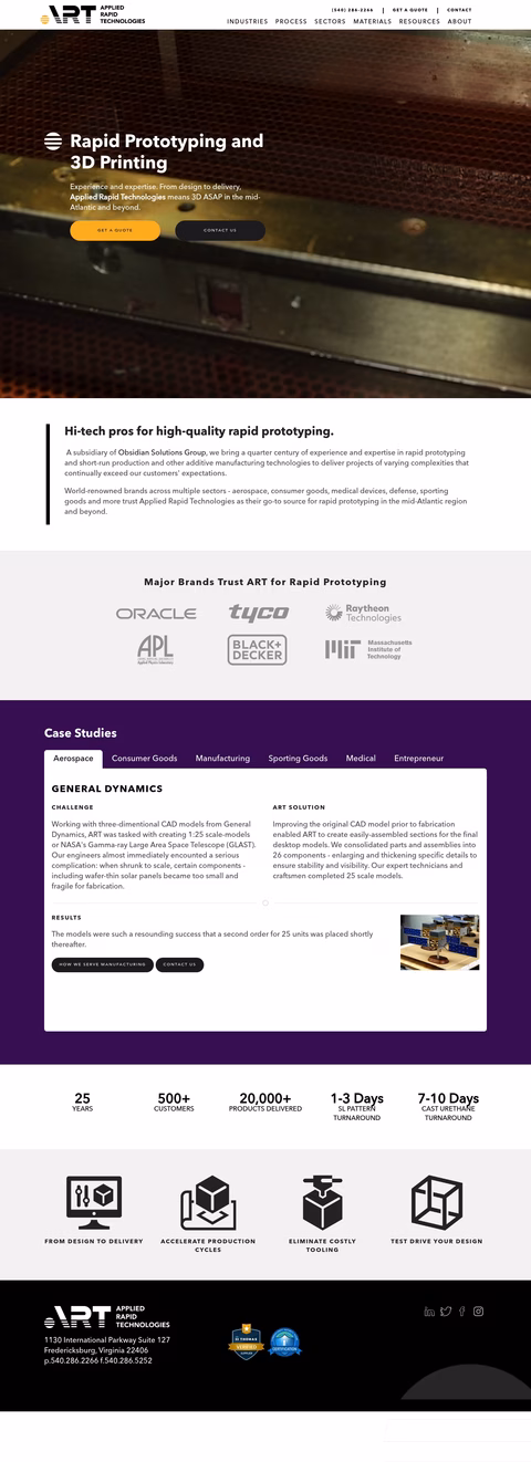 Applied-Rapid-Technologies Homepage 1440px