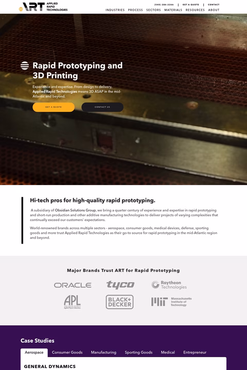 Applied-Rapid-Technologies Homepage 1440px