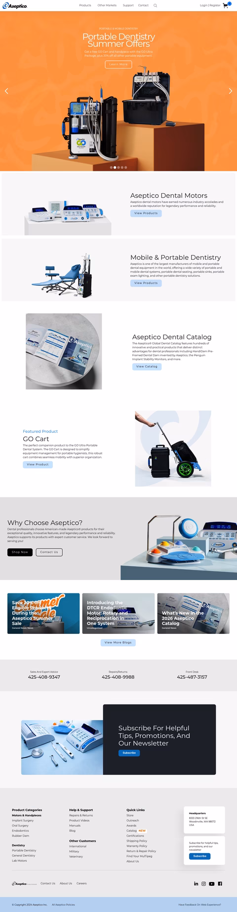 Aseptico Homepage 1440px