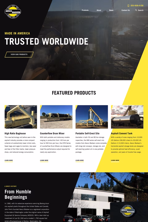 Aesco-Madsen Homepage 1440px