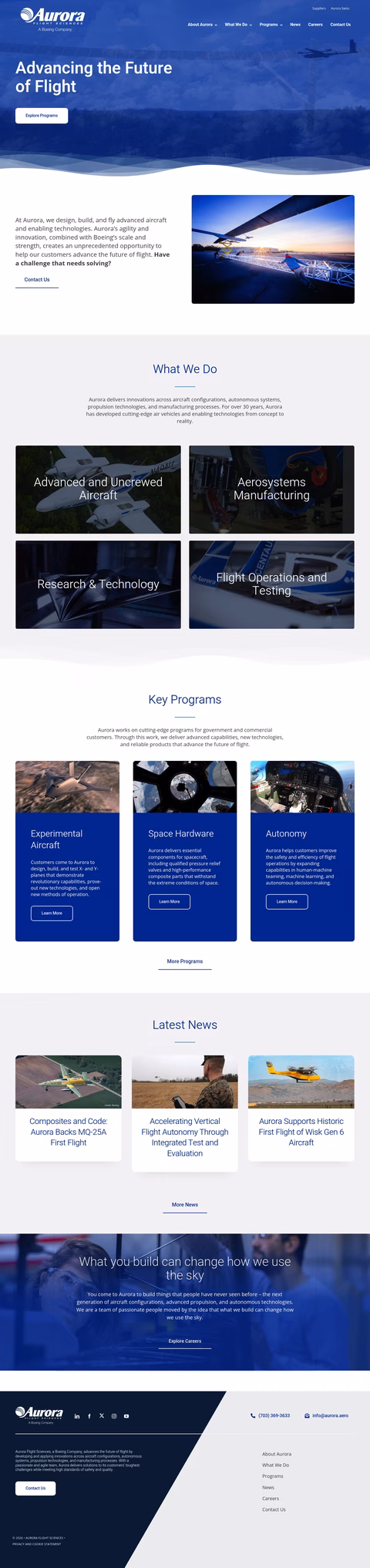 Aurora-Flight-Sciences Homepage 1440px