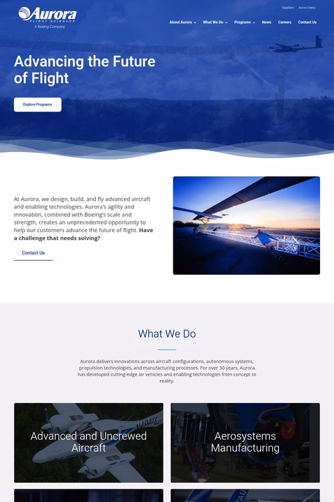 Aurora-Flight-Sciences Homepage 1440px