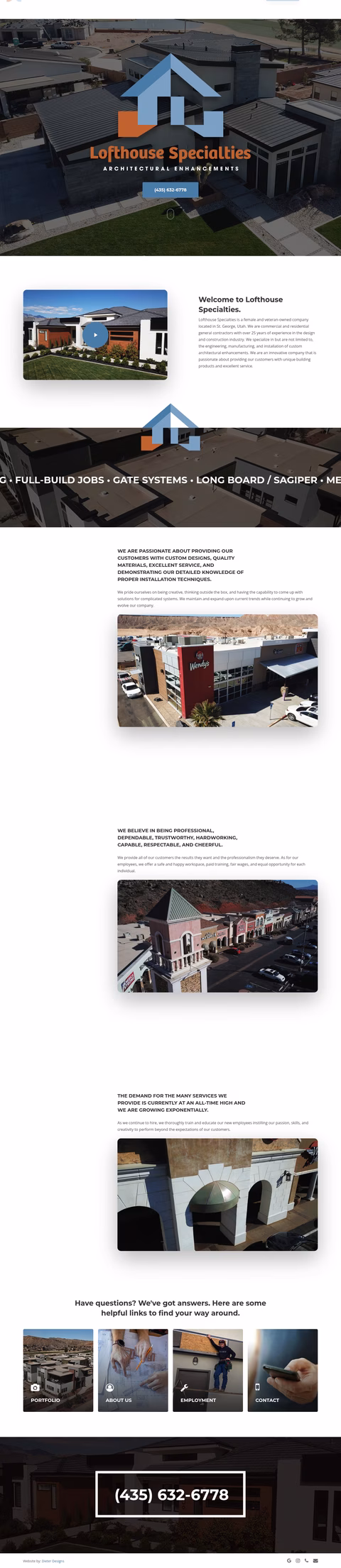 Lofthouse-Specialties Homepage 1440px