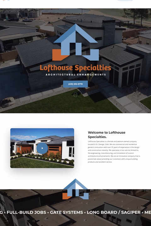 Lofthouse-Specialties Homepage 1440px