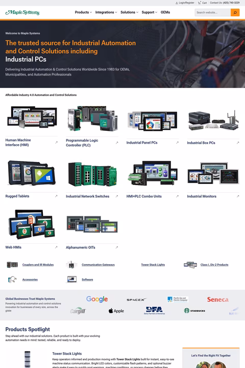Maple-Systems Homepage 1440px