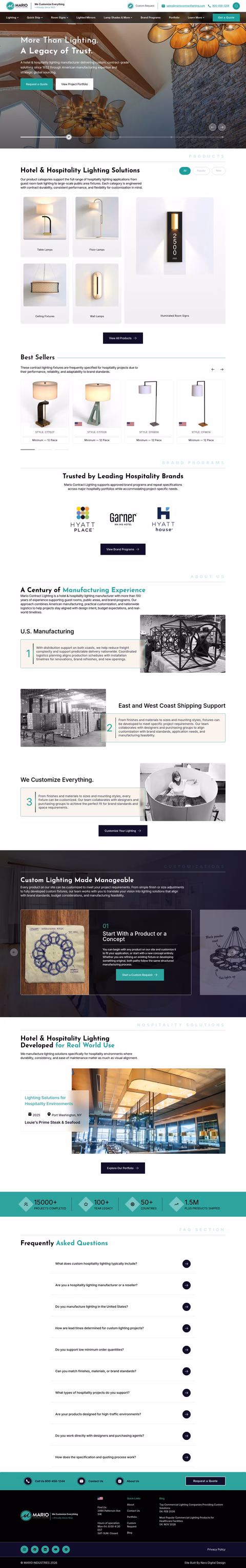 Mario-Contract-Lighting Homepage 1440px