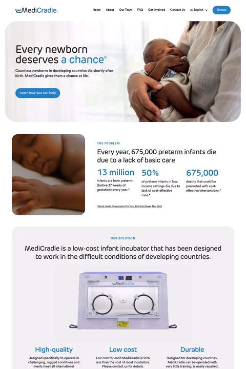 Medicradle Homepage 1440px