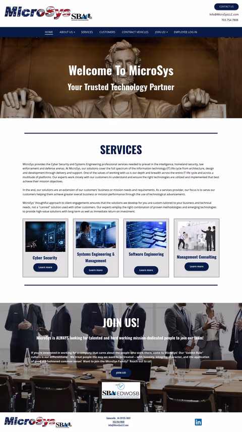 Microsys Homepage 1440px