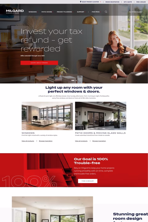 Milgard-Windows-Doors Homepage 1440px