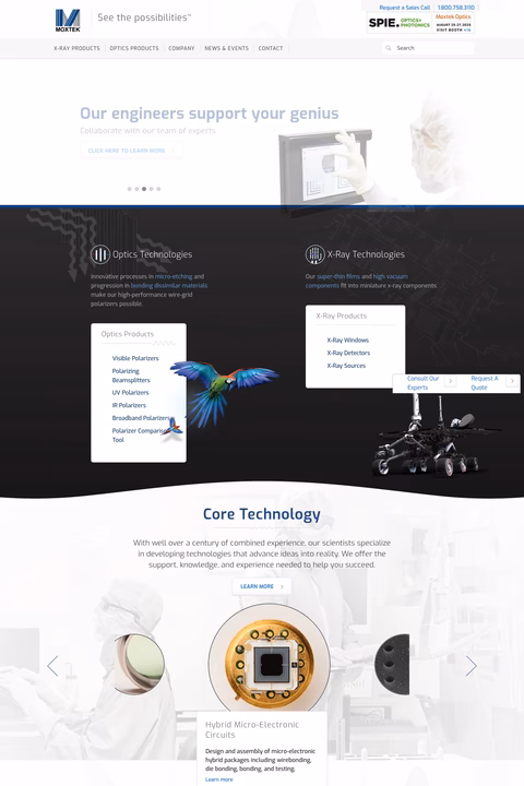 Moxtek Homepage 1440px