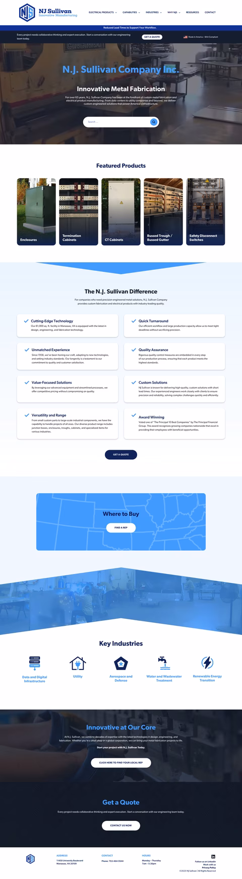 N-J-Sullivan-Company Homepage 1440px