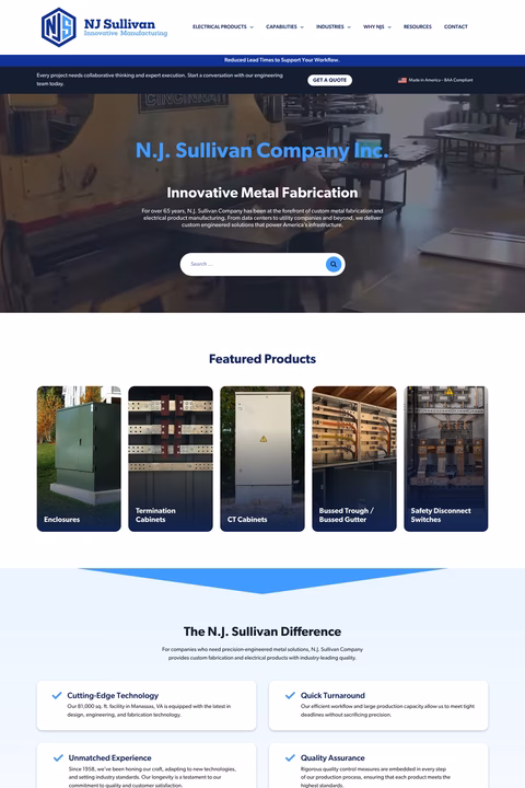 N-J-Sullivan-Company Homepage 1440px