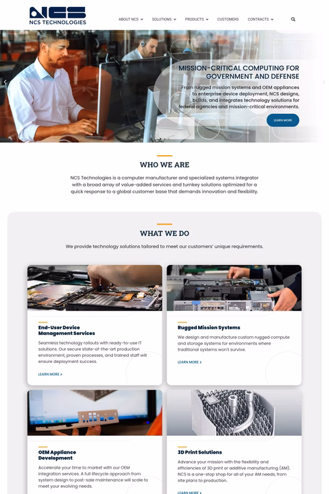 Ncs-Technologies Homepage 1440px