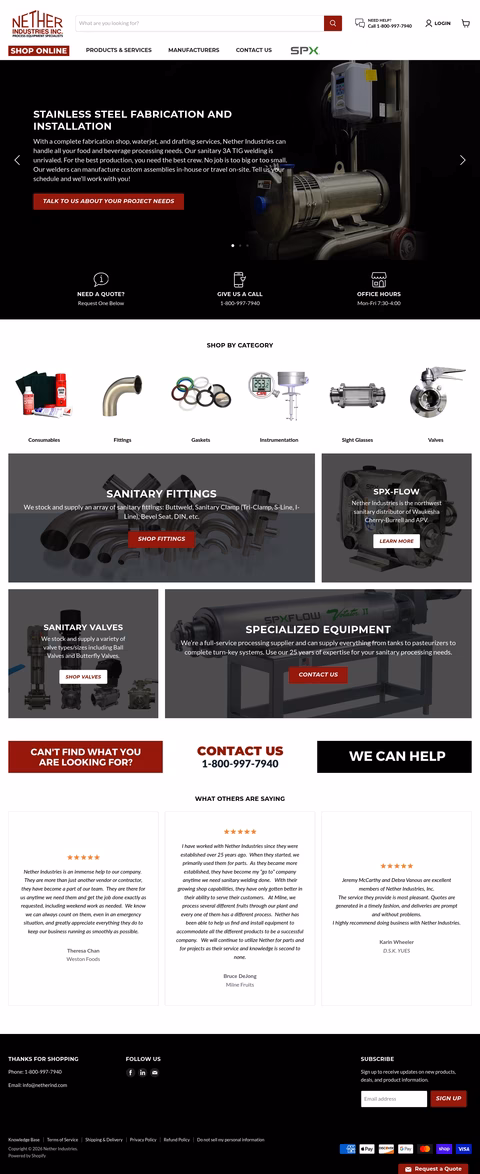 Nether-Industries Homepage 1440px