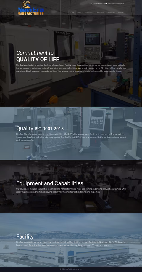 Newera-Manufacturing Homepage 1440px