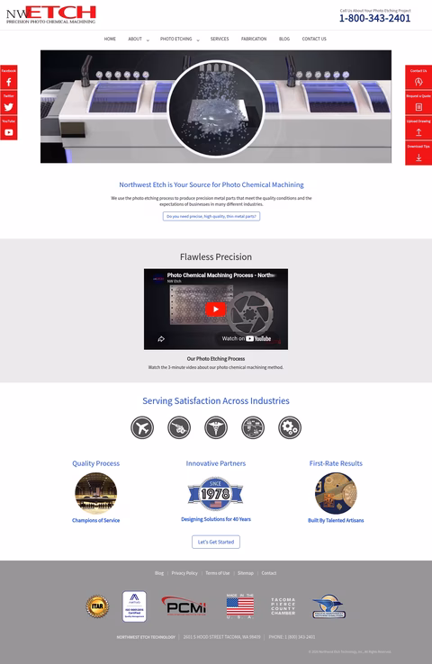 Northwest-Etch-Technology Homepage 1440px