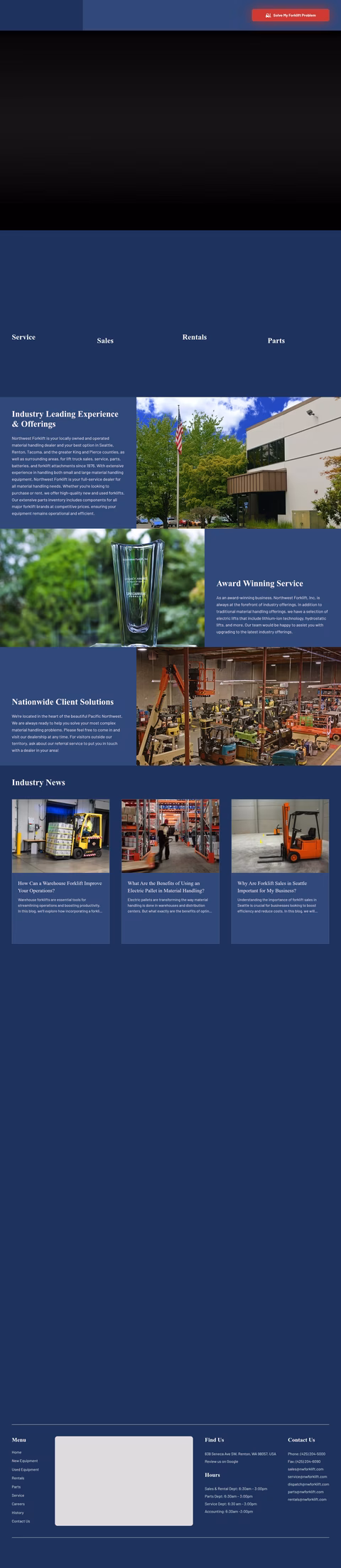 Northwest-Forklift Homepage 1440px