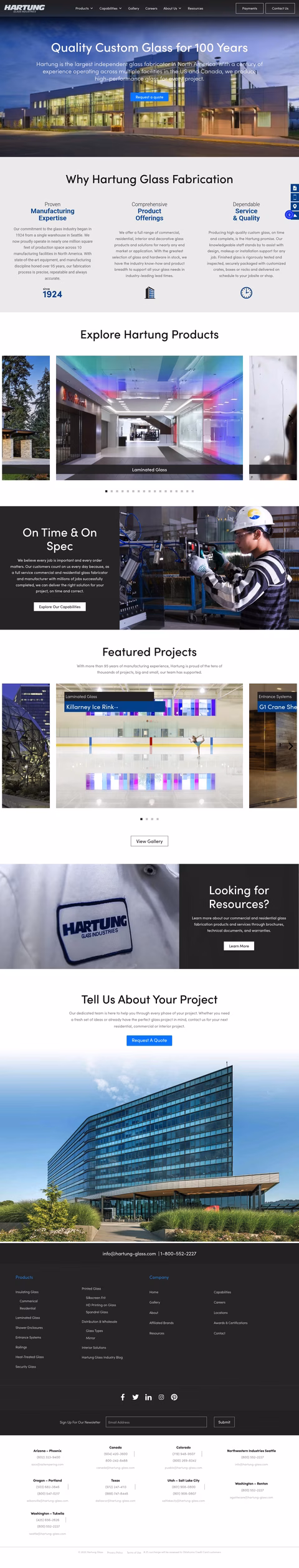 Hartung-Glass-Industries Homepage 1440px
