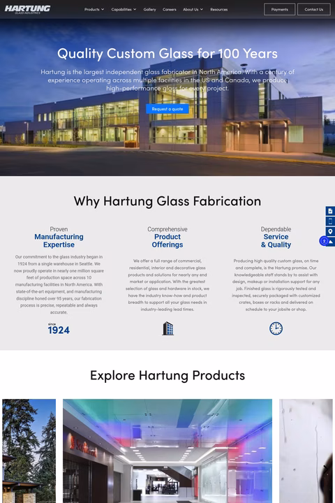 Hartung-Glass-Industries Homepage 1440px
