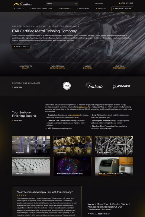 Novation Homepage 1440px