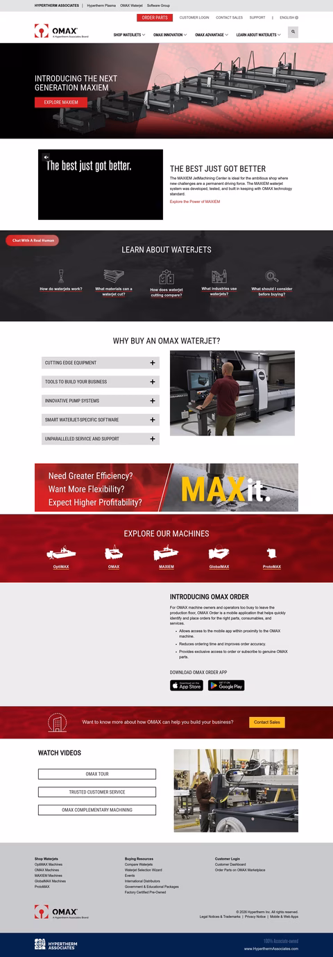 Omax Homepage 1440px