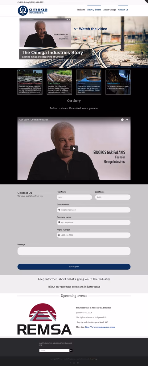 Omega-Industries Homepage 1440px