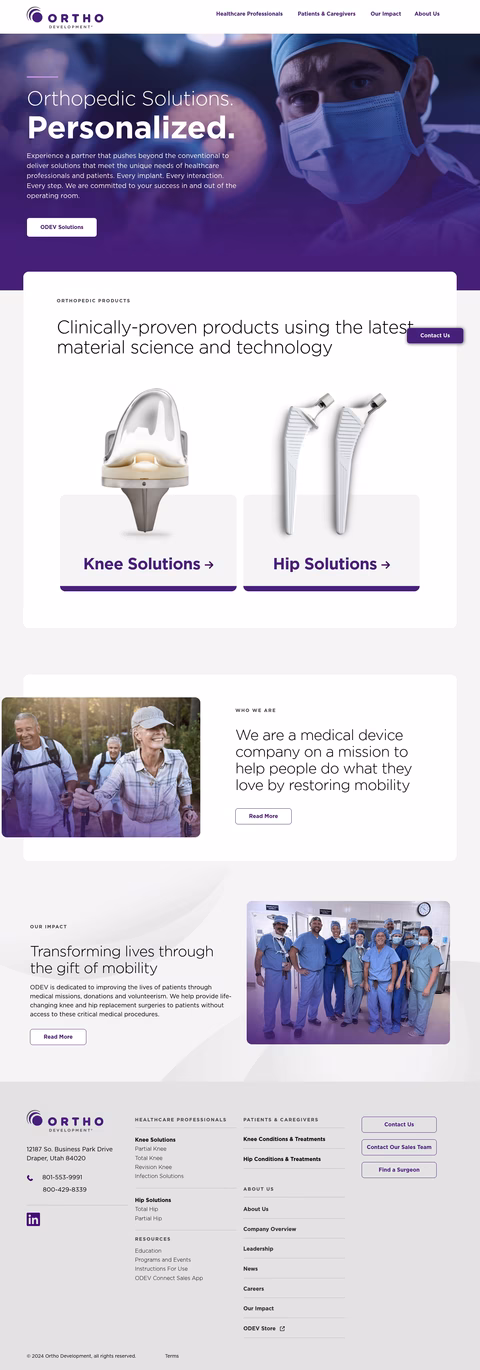 Ortho-Development Homepage 1440px