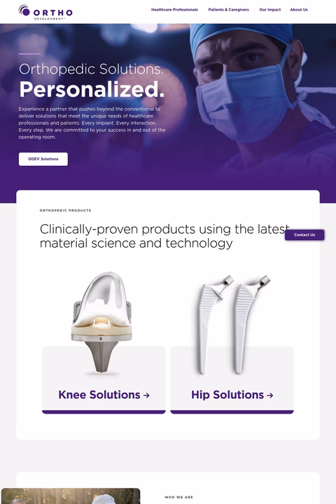 Ortho-Development Homepage 1440px