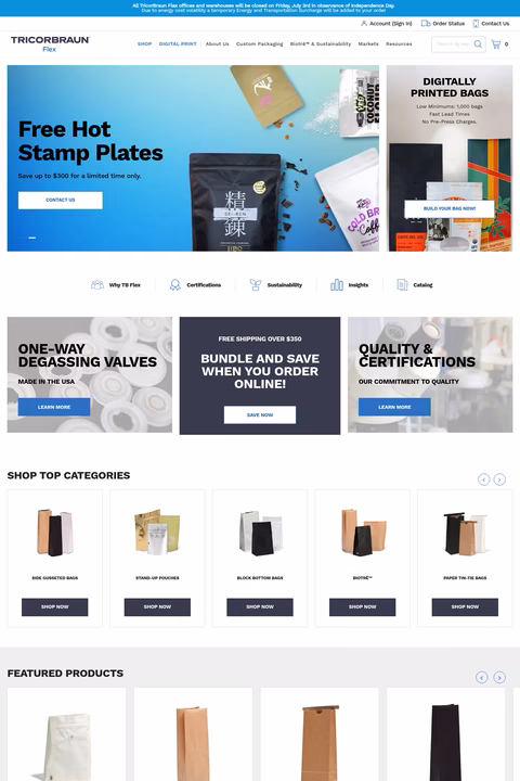 Tricorbraun-Flex Homepage 1440px