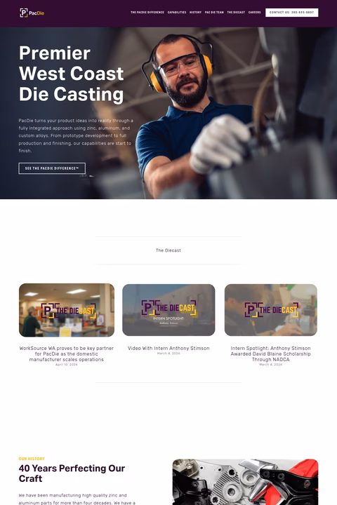 Pacific-Die-Casting Homepage 1440px