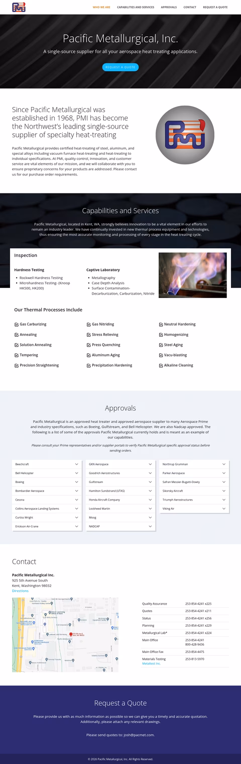 Pacific-Metallurgical Homepage 1440px