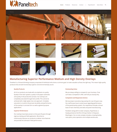 Paneltech Homepage 1440px