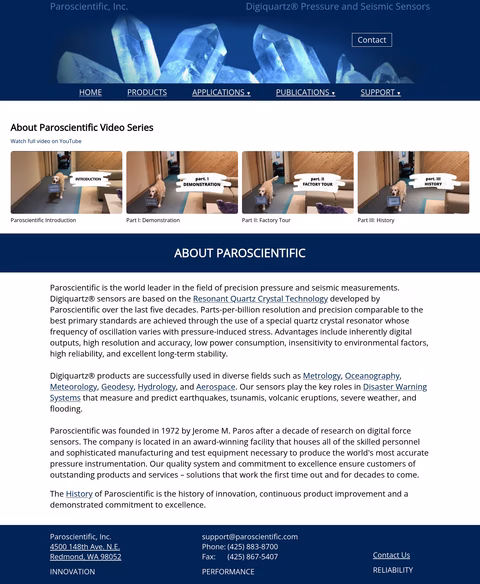 Paroscientific Homepage 1440px