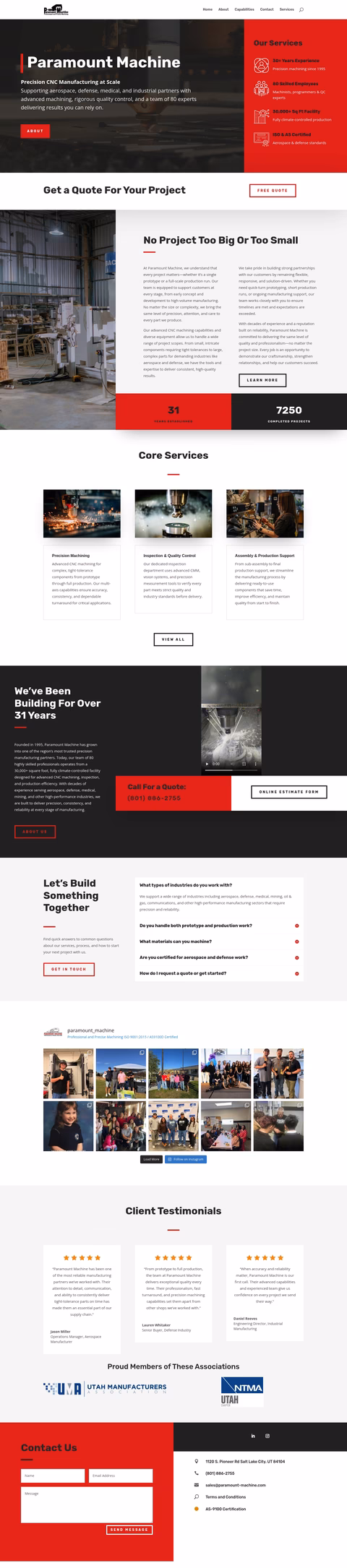 Paramount-Machine Homepage 1440px