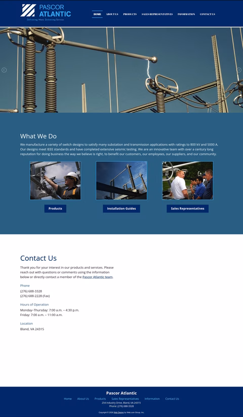 Pascor-Atlantic Homepage 1440px