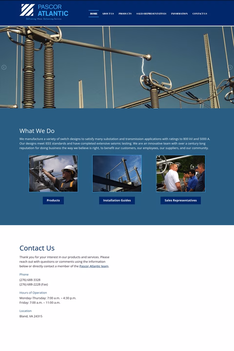 Pascor-Atlantic Homepage 1440px