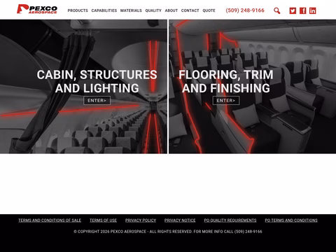 Pexco-Aerospace Homepage 1440px